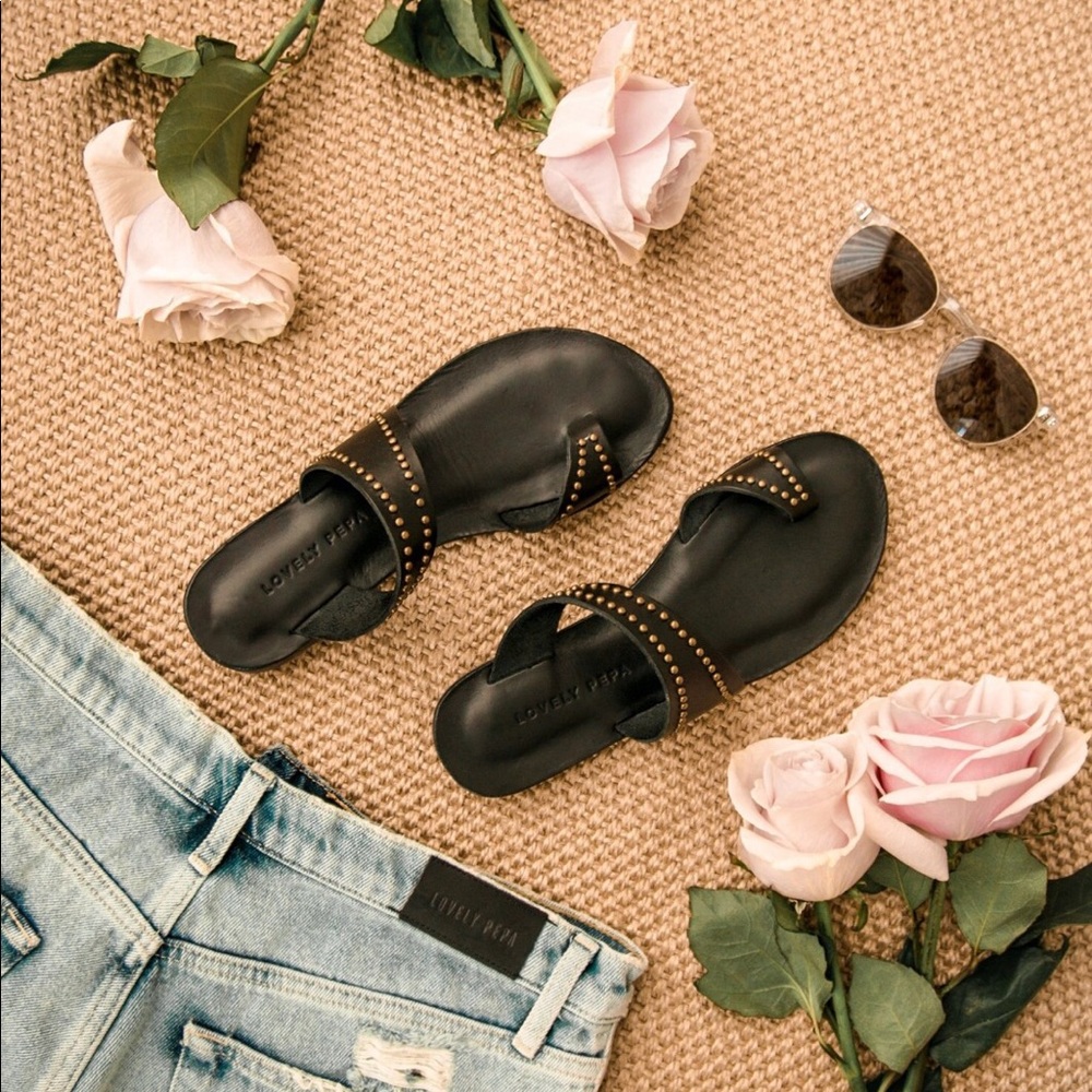 Studded leather gorgeous sandals